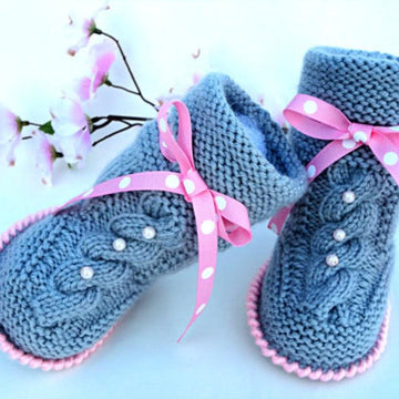 Knitting PATTERN Baby Booties Baby Girl Shoes