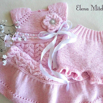Baby Dress Knitted Diaper Cover Baby Hat PATTERN