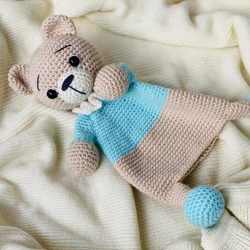 Lovey Blanket Bear Security Blanket Teddy