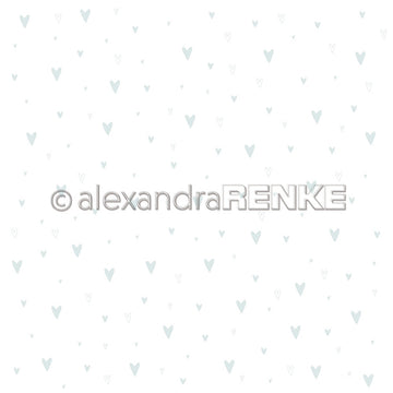 Alexandra Renke Baby In Clouds Design Paper 12"X12" 25/Pkg - Baby Blue Heart
