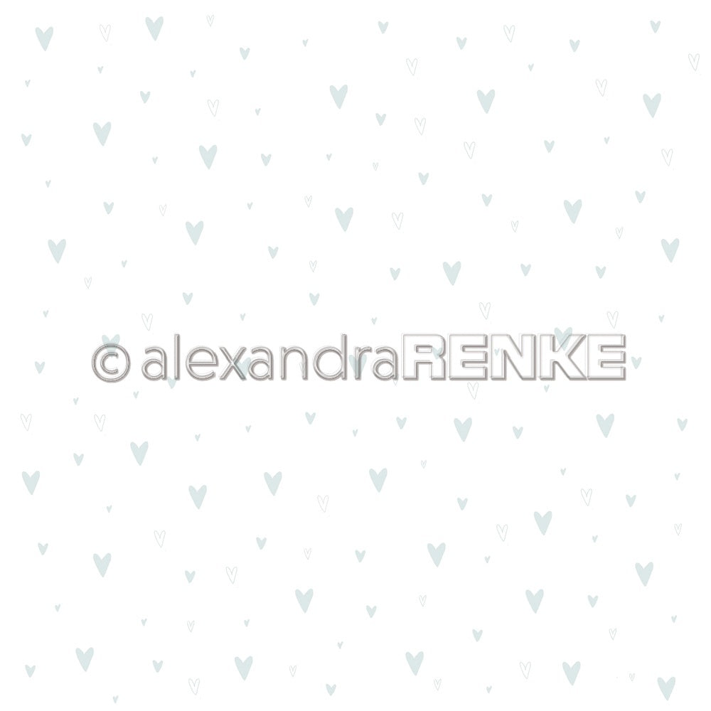 Alexandra Renke Baby In Clouds Design Paper 12"X12" 25/Pkg - Baby Blue Heart