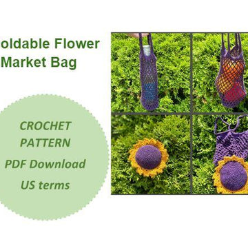 Foldable flower market bag