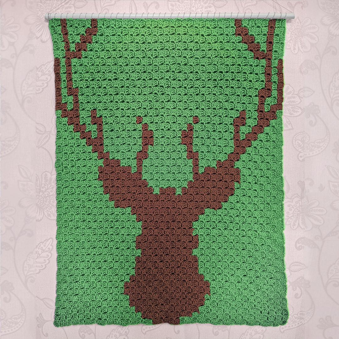 C2C - Deer Silhouette - Corner to Corner Blanket