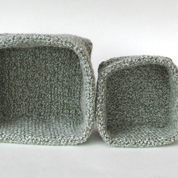 Crochet square basket