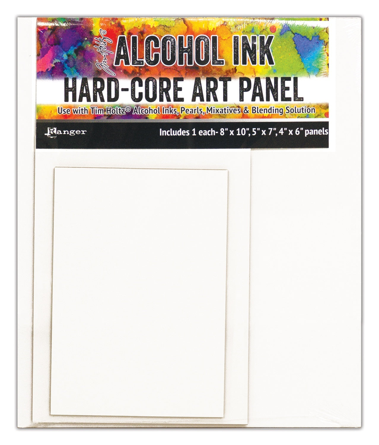Ranger Tim Holtz Alcohol Ink Hard Core Art Panel 3/Pkg - Rectangle 4"X6", 5"X7", 8"X10" 1 Each
