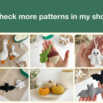 Crochet mushrooms pattern no sew Amigurumi toy Fall crochet pattern decor