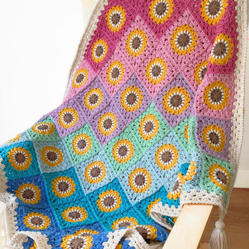 Sunflower Colourwash Blanket