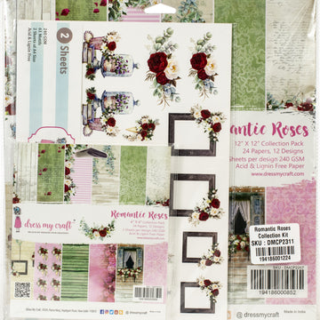 Dress My Crafts Collection Kit - Romantic Roses