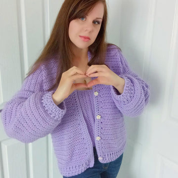 Crochet Sweet Lilac Cardigan Pattern