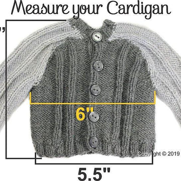 Saddle Sleeve Cardigan - 18" Dolls