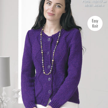 Sweater and Cardigan in King Cole Glitz Chunky - 4404 - Downloadable PDF