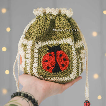 Ladybug and Daisy Drawstring Pouch