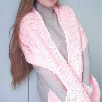 Crochet Natural Beauty Pocket Shawl Pattern