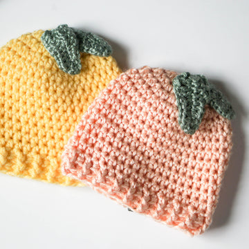 Lemon & Peach hats