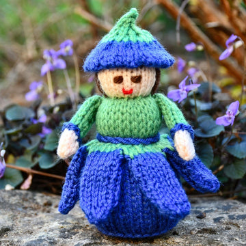 Bluebell Flower Doll Knitting Pattern - Toy Knitting Pattern