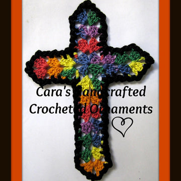 Stained Glass Cross Ornament or Bookmark