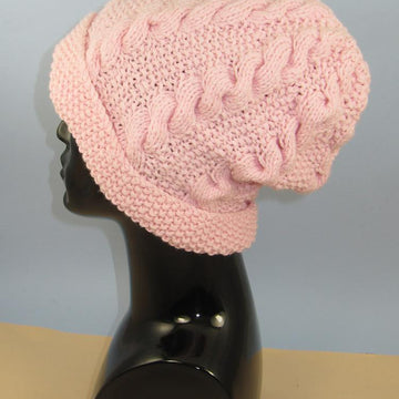 Chunky Cable Slouch Hat