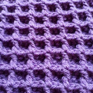 Simple Waffle Scarf with Double Keyhole Crochet Pattern