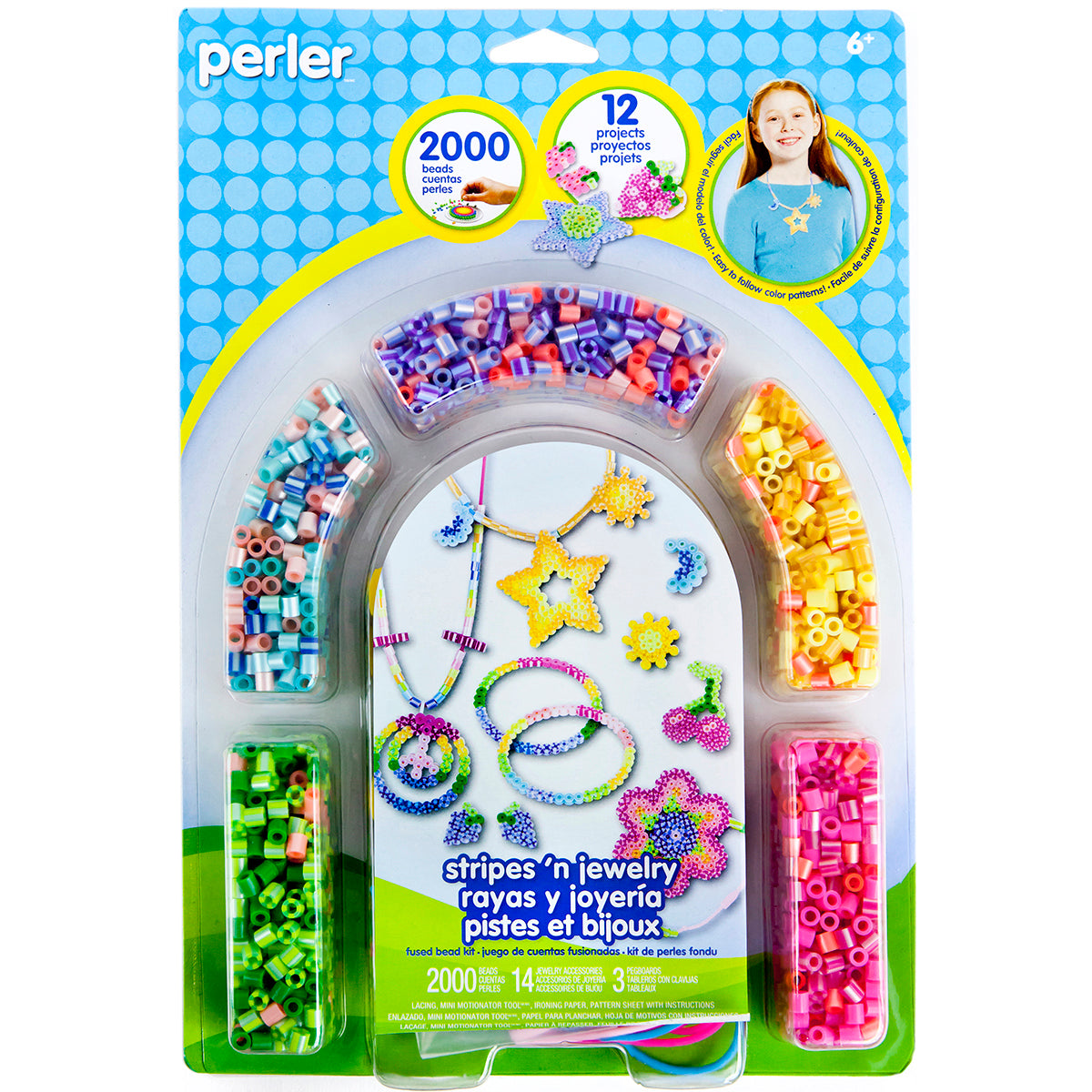 Perler Fused Bead Kit - Stripes 'n Jewelry