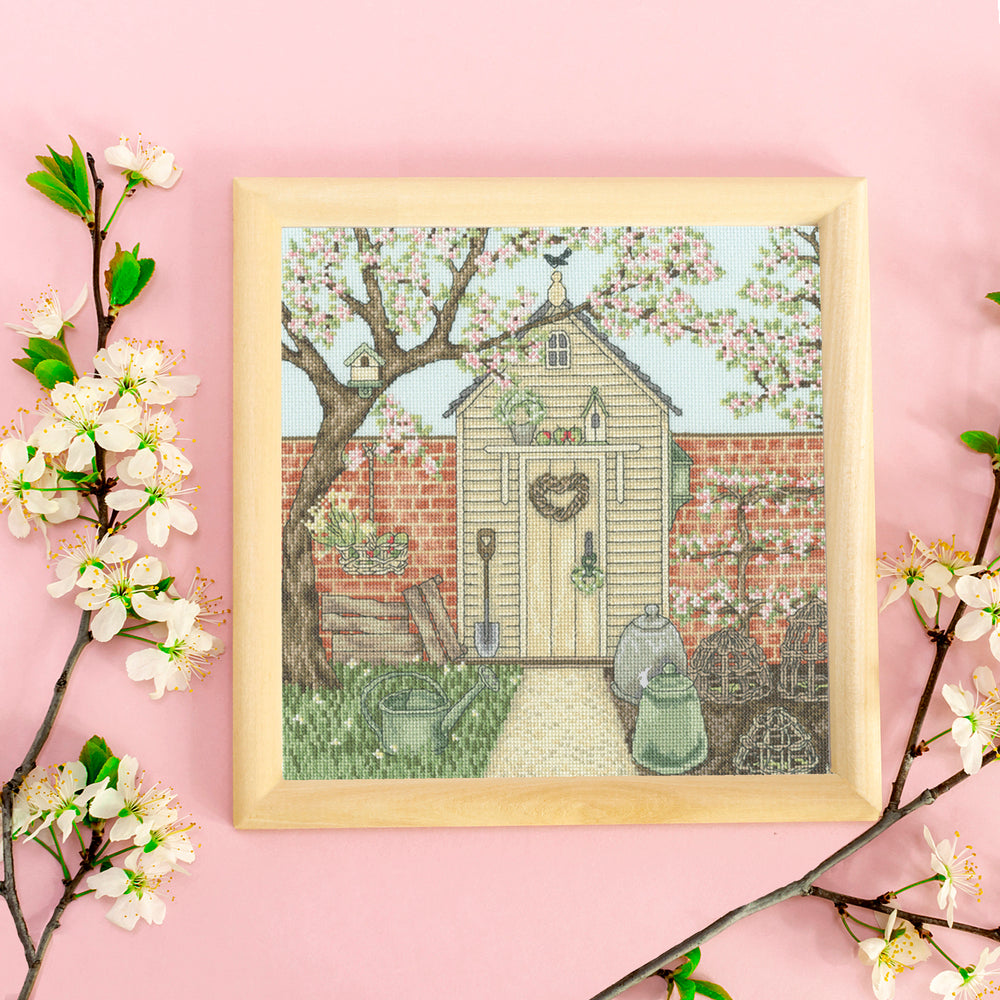 Bothy Threads Potting Shed Cross Stitch Kit - 26 x 26cm