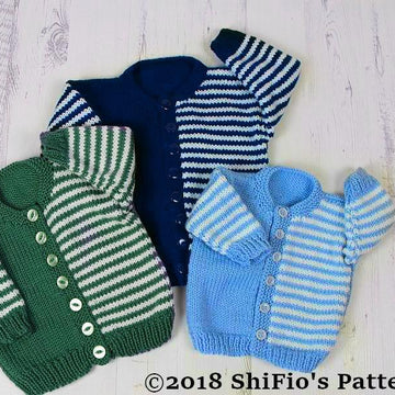 Knitting Pattern For Childs Cardigan in 3 sizes  #441