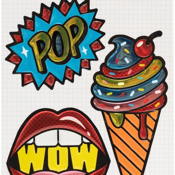 Sticko Raised Channel Epoxy Stickers - Pop Art