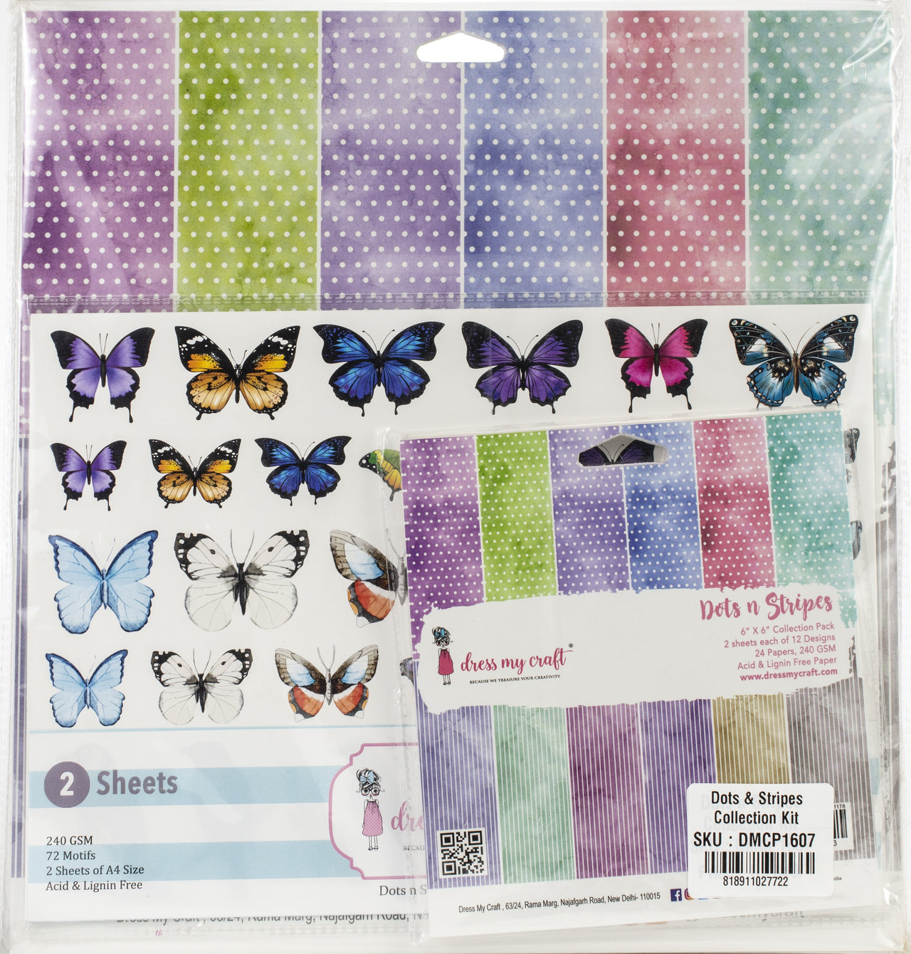 Dress My Crafts Collection Kit - Dots & Strips