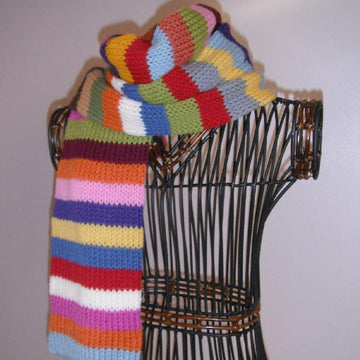 Striped stash busting scarf