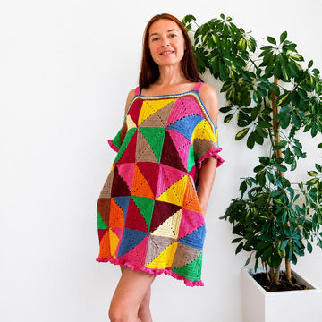 Scrap Yarn Granny Dress