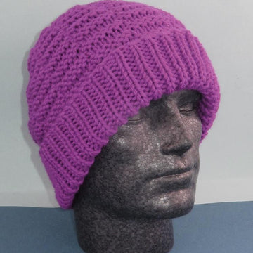 Chunky Basket Stitch Beanie Hat