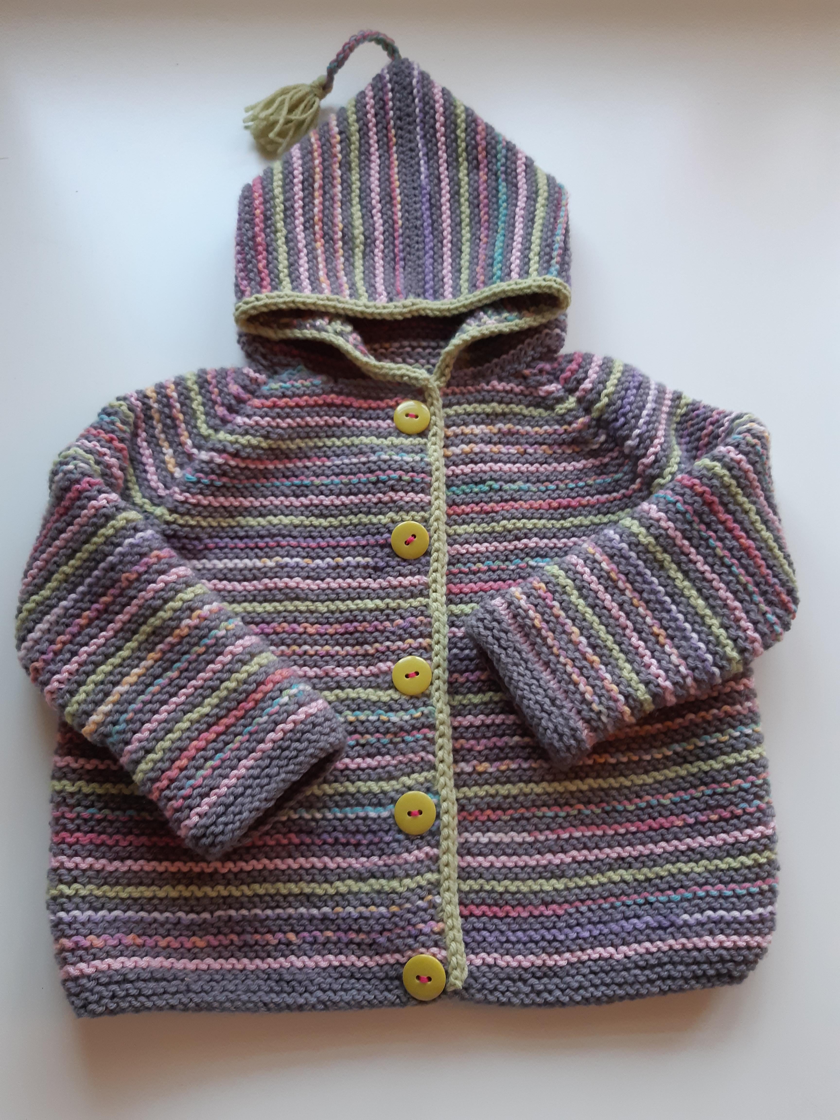 Primrose Hooded Garter Stitch Jacket