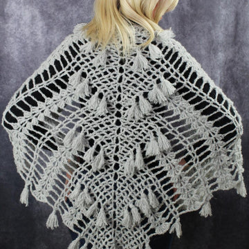 Crochet Pattern Triangle Shawl BioTronik #6 | Autumn Crochet Shawl | Alpaca Wrap PDF