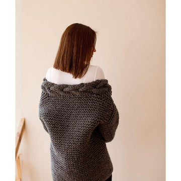 Cabled Knit Cardigan Knitting Pattern, Chunky Cardigan Knitting Pattern, Oversized Knit Cardigan PATTERN, Women's Cardigan Pattern