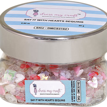 Dress My Crafts Sequins 25gms - Say It With Hearts