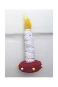 Christmas Candle with Flame