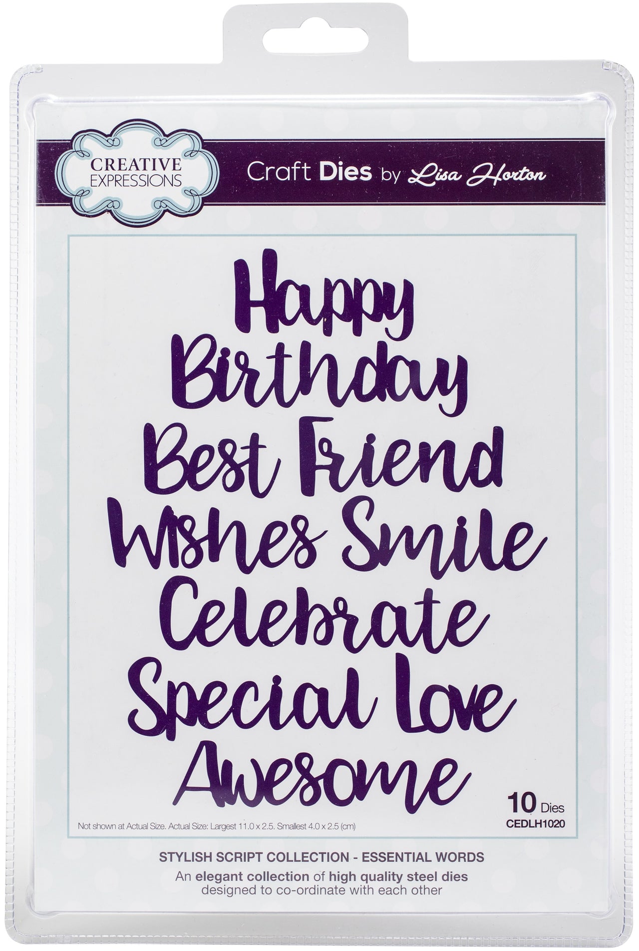Creative Expressions Stylish Script Dies By Lisa Horton - Essential Words