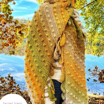 Falling Leaves scarf by Melu Crochet