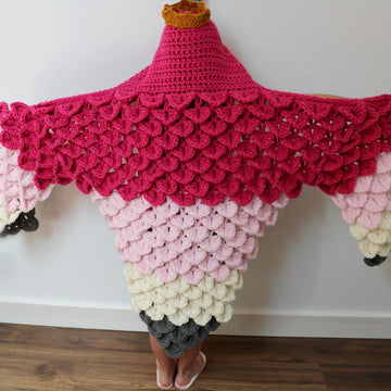 Hooded Flamingo Blanket Costume