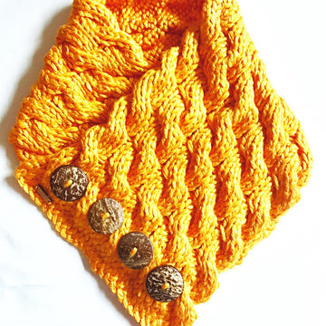 Waves of Cables Chunky Button Cowl