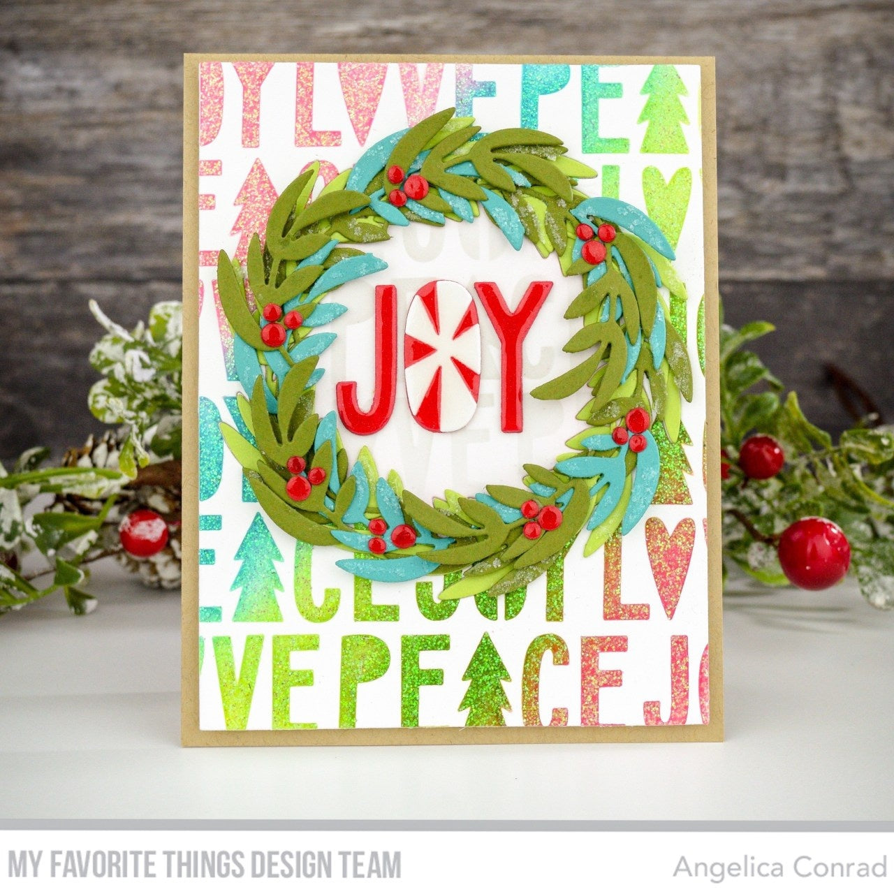 My Favorite Things Premium Stencil 6"X6" - Peace, Love & Joy