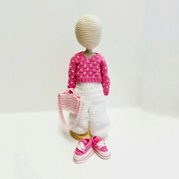Amigurumi snowboard outfit doll outfit, crochet doll clothes