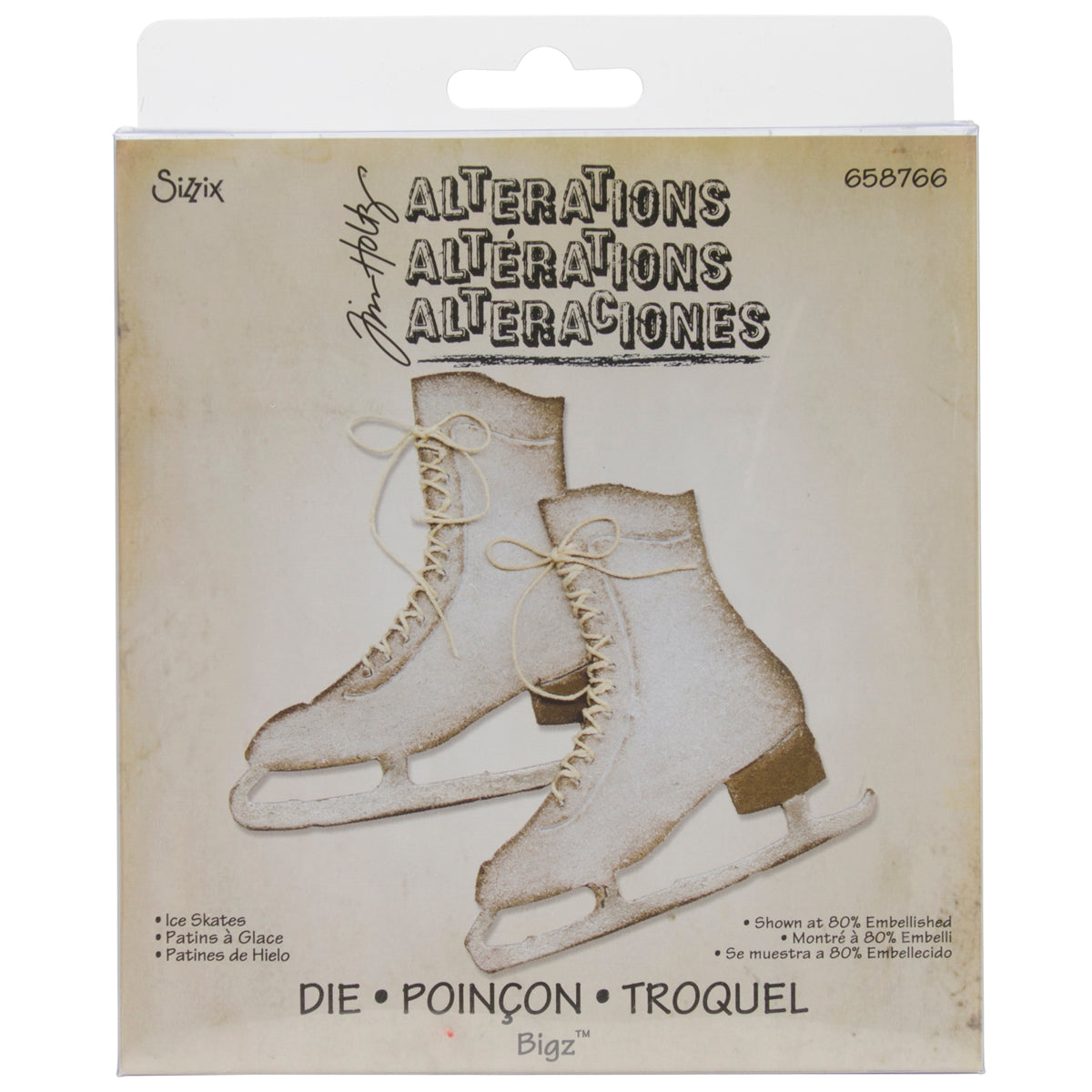 Sizzix Bigz Die By Tim Holtz 5.5"X6" - Ice Skates