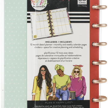 Happy Planner X Rongrong 12-Month Dated Mini Planner - Kind Women, July 2020-June