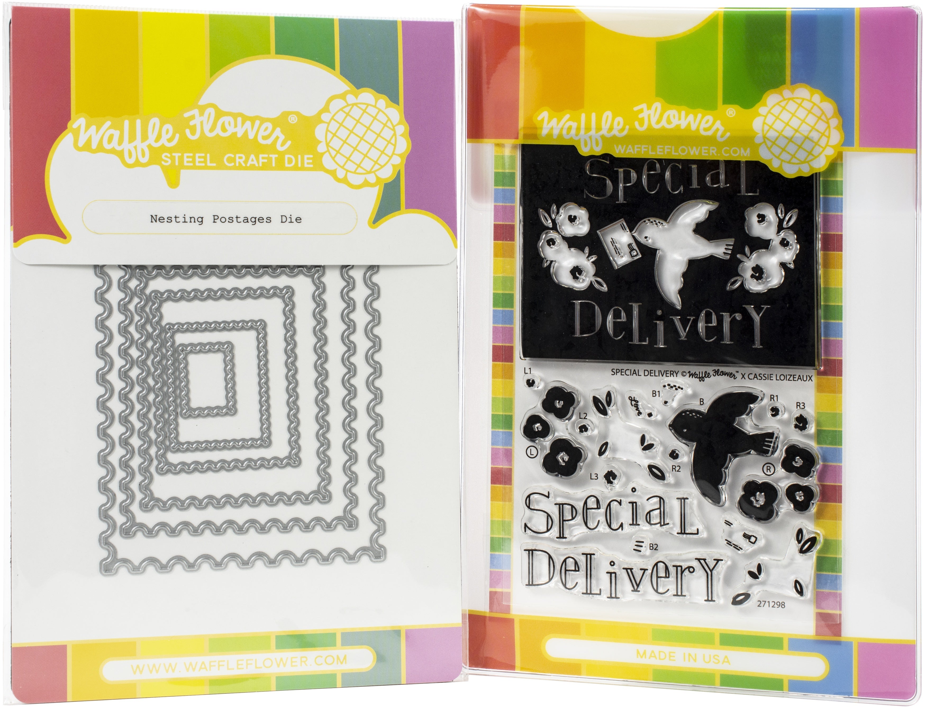Waffle Flower Crafts Waffle Flower Stamp & Die Set - Special Delivery
