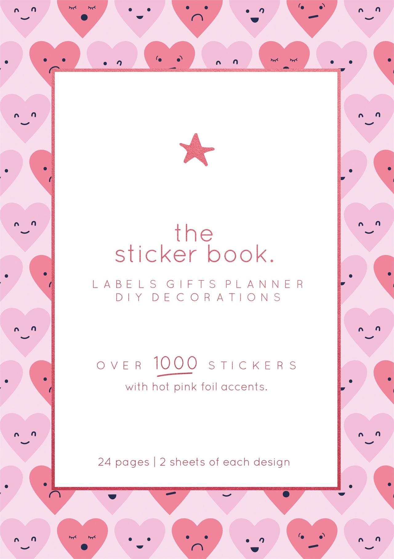 Kaisercraft Kaiser Style Sticker Book 6"X8" - Glorious W/Pink Foil Accents; 1,000+