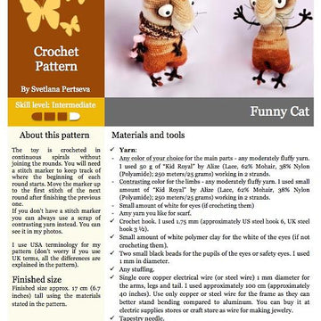 089 Funny Cat amigurumi