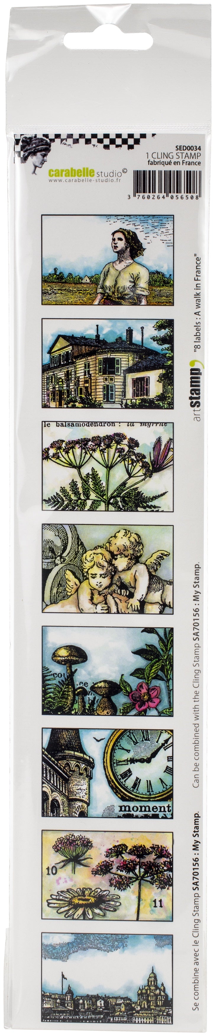 Carabelle Studio Carabella Studio Cling Stamp Edge 2"X11.5" - A Walk In France