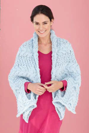 Cable Scarf-Vest in Lion Brand Wool-Ease Thick & Quick - L20626