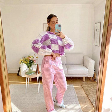 Klaudia Checkered Jumper