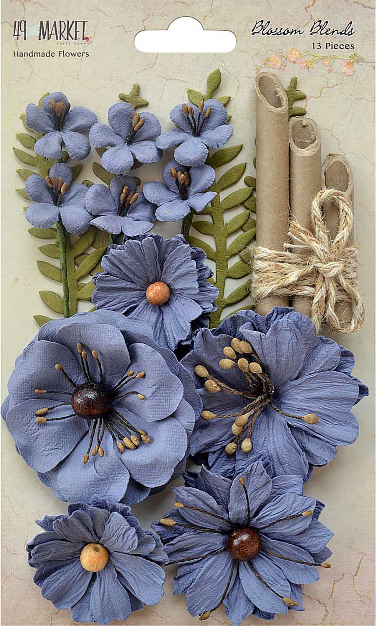 49 And Market Blossom Blends 13/Pkg - Bluebell, 2.5"